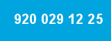 920 029 12 25 920 029 12 25
